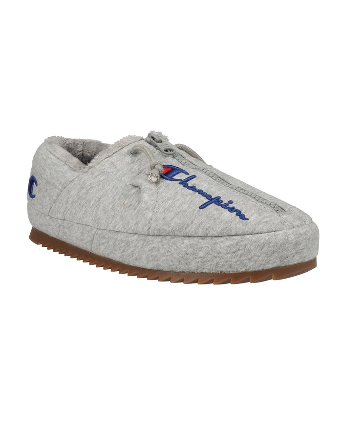 Pantuflas Champion Hombre - University Zip ( Gris ) 3921508-RJ